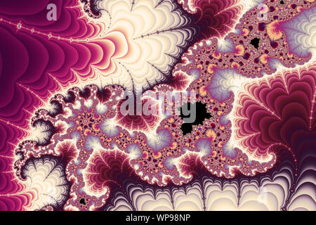 Pink and Purple Psychedelic Fractal Pattern