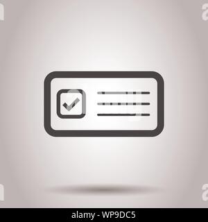 Questionnaire icon in flat style. Online survey vector illustration on isolated background. Checklist report business concept. Stock Vector