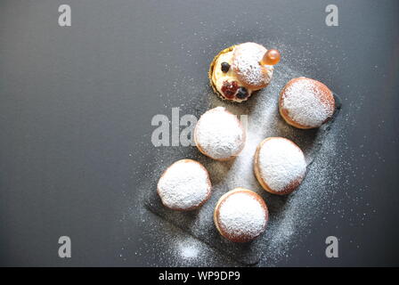 Tasty donuts. Hannukkah celebration concept Stock Photo