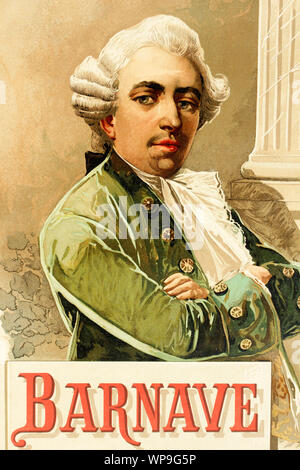 Antoine Barnave (1761-1793). French politician. Engraving in The ...