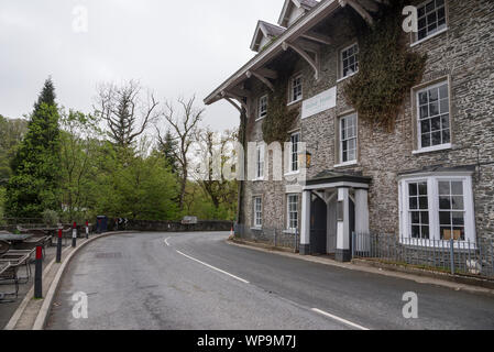 The Hafod Hotel above Devils Bridge Falls a tourist attraction near Aberystwyth in Mid Wales. Stock Photo