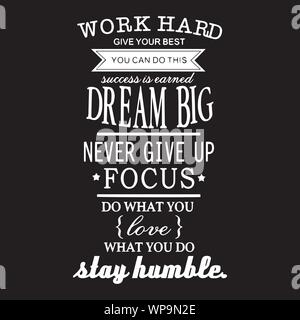 Download Work hard, dream big, never give up. Hand drawn motivation ...