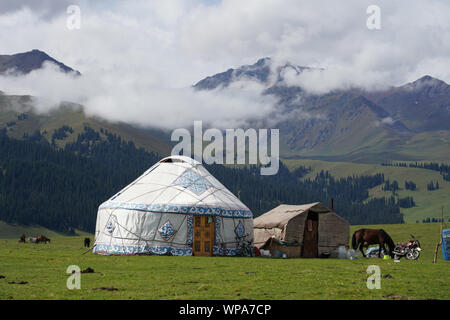 Xinyuan. 7th Sep, 2019. Photo taken on Sept. 7, 2019 shows the scenery of Narat scenic spot in Xinyuan County, northwest China's Xinjiang Uygur Autonomous Region. Credit: Zou Yu/Xinhua/Alamy Live News Stock Photo