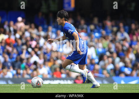 London, UK. 08th Sep, 2019. Ji So-yun of Chelsea Women in action. FA Women's super league match, Chelsea women v Tottenham Hotspur women at Stamford Bridge in London on Sunday 8th September 2019. this image may only be used for Editorial purposes. Editorial use only, license required for commercial use. No use in betting, games or a single club/league/player publications. pic by Steffan Bowen/ Credit: Andrew Orchard sports photography/Alamy Live News Stock Photo