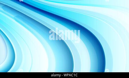 Abstract background of curved lines in blue colors. Geometric background with gradient colors. Eps10 vector. Stock Vector