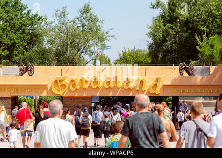 Castelnuovo del Garda, Italy - August 13 2019:: Gardaland Theme Park in Castelnuovo Del Garda, Verona, Italy. Stock Photo