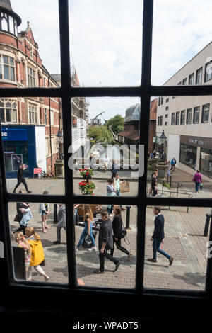 River Witham from Stokes High Bridge Cafe Lincoln 2019 Stock Photo