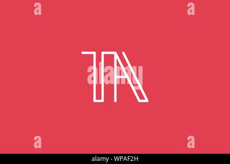 Creative Innovative Initial Letter logo TA AT. Minimal luxury Monogram. Professional initial design. Premium Business typeface. Alphabet symbol. Stock Vector