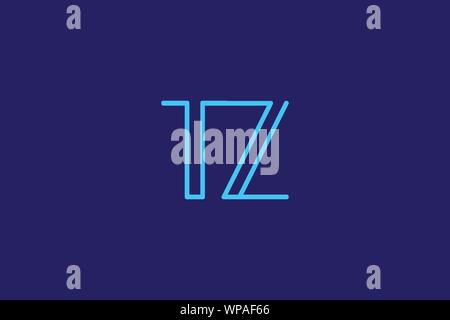 Creative Innovative Initial Letter logo TZ ZT. Minimal luxury Monogram. Professional initial design. Premium Business typeface. Alphabet symbol. Stock Vector