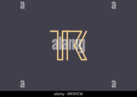 Creative Innovative Initial Letter logo TR RT. Minimal luxury Monogram. Professional initial design. Premium Business typeface. Alphabet symbol. Stock Vector