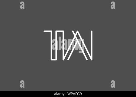 Creative Innovative Initial Letter logo TW WT. Minimal luxury Monogram. Professional initial design. Premium Business typeface. Alphabet symbol. Stock Vector