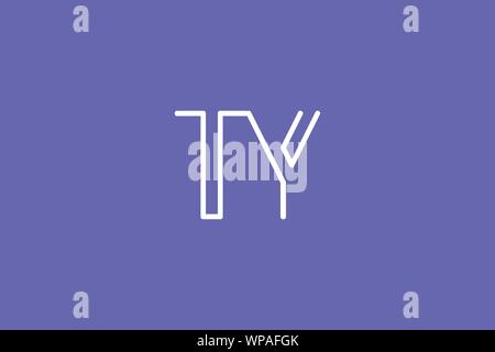 Creative Innovative Initial Letter logo TY YT. Minimal luxury Monogram. Professional initial design. Premium Business typeface. Alphabet symbol. Stock Vector