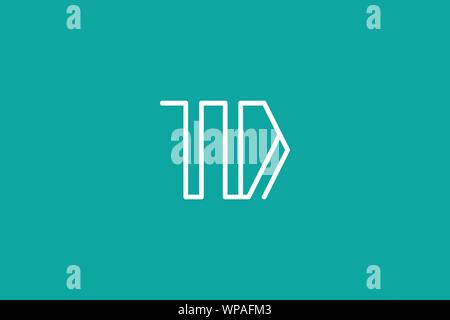 Creative Innovative Initial Letter logo TD DT. Minimal luxury Monogram. Professional initial design. Premium Business typeface. Alphabet symbol. Stock Vector