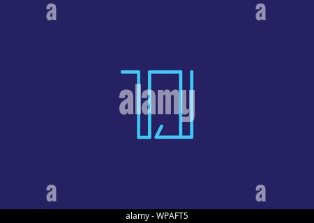 Creative Innovative Initial Letter logo TJ JT. Minimal luxury Monogram. Professional initial design. Premium Business typeface. Alphabet symbol. Stock Vector