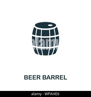 Beer Barrel vector icon symbol. Creative sign from oktoberfest icons collection. Filled flat Beer Barrel icon for computer and mobile Stock Vector