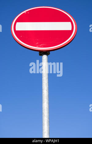 Dutch road sign: no entry Stock Photo