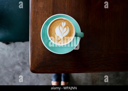 hot cofffee or latte coffee, cappuccino Stock Photo