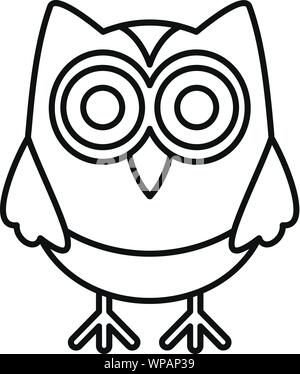Wise owl icon. Outline wise owl vector icon for web design isolated on white background Stock Vector