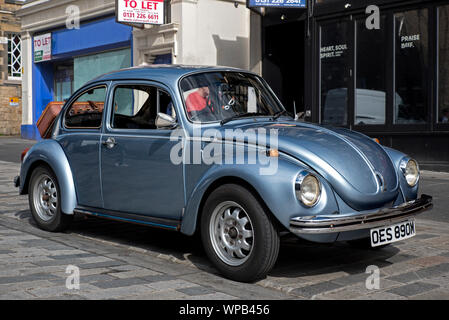 A 1974 VW Beetle parked on the street in Edinburgh, Scotland, UK. Stock Photo