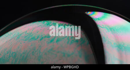 Colorful water liquid bubble macro close up view Stock Photo