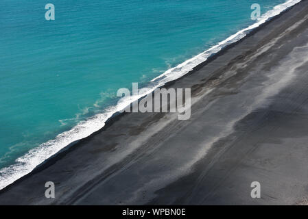 Black beach in south Iceland. Stock Photo