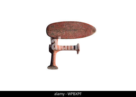 Metal anvil of cobbler, isolated on a white background with a clipping path. Stock Photo