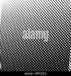 Wavy, waving, zigzag lines crosshatch grid, mesh pattern. Abstract curvy criss-cross lines texture. Tangle wrinkle stripes. Diagonal, oblique strips w Stock Vector