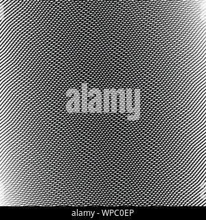 Wavy, waving, zigzag lines crosshatch grid, mesh pattern. Abstract curvy criss-cross lines texture. Tangle wrinkle stripes. Diagonal, oblique strips w Stock Vector