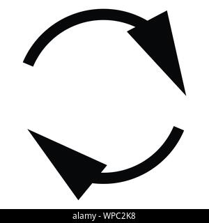 Circular, circle arrow right. Radial arrow icon, symbol. Clockwise rotate, twirl, twist concept element. Spin, vortex pointer. Whirlpool, loop cursor Stock Vector