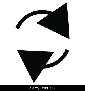 Circular, circle arrow right. Radial arrow icon, symbol. Clockwise rotate, twirl, twist concept element. Spin, vortex pointer. Whirlpool, loop cursor Stock Vector