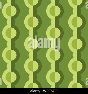 Abstract flat seamless pattern with dotted garlands. Timeless simple vector pattern. Stock Vector