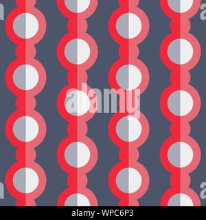 Abstract flat seamless pattern with dotted garlands. Timeless simple vector pattern. Stock Vector