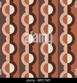 Abstract flat seamless pattern with dotted garlands. Timeless simple vector pattern. Stock Vector