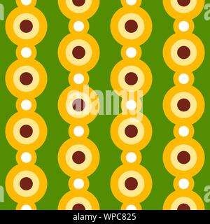 Abstract flat seamless pattern with dotted garlands. Timeless simple vector pattern. Stock Vector