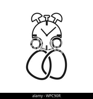 Watch Alarm Commitment Teamwork Together Outline Logo Stock Vector