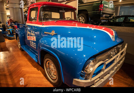 Dearborn, Mi, Usa - March 2019: The 1956 Ford F-100 Pickup truck presented in the Henry Ford Museum of American Innovation. Stock Photo