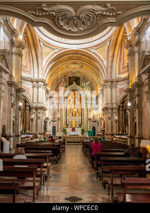 Lisbon, Portugal. Altar of Santo Antonio de Lisboa Church. Built on ...