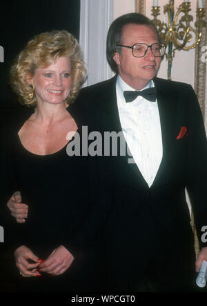 Julie Alexander, Larry King, 1993, Photo By John Barrett/PHOTOlink Stock Photo