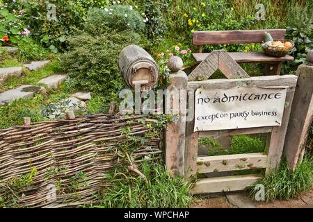 Hobbiton Movie Set Stock Photo