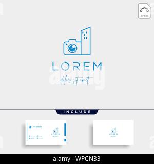 Camera City Logo Template Vector Symbol Design Stock Vector