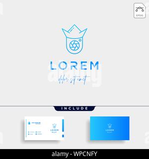King Camera Logo Template Vector Design Icon Stock Vector