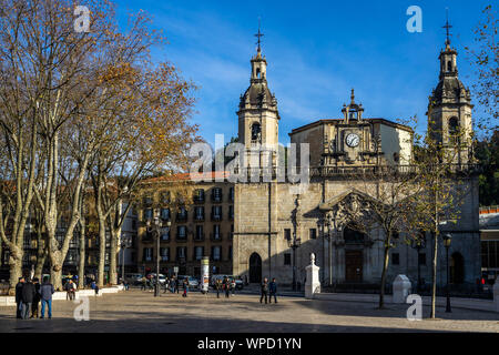 Church of San Nicolas in Bilbao historic centre, built in Baroque style in 18th century., Basque Country, Spain Stock Photo