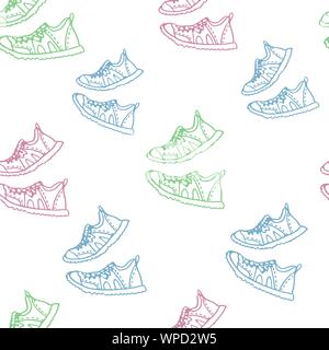 Run motivation background. Seamless sport pattern. Vector illustration Stock Vector