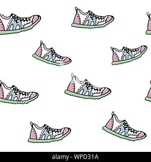 Run motivation background. Seamless sport pattern. Vector illustration Stock Vector