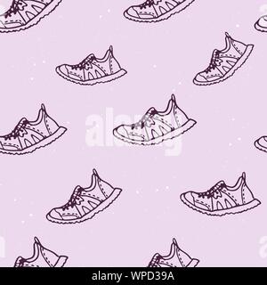 Run motivation background. Seamless sport pattern. Vector illustration Stock Vector