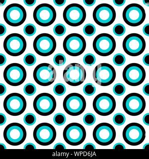Abstract repeating circle pattern background design - color vector graphic Stock Vector