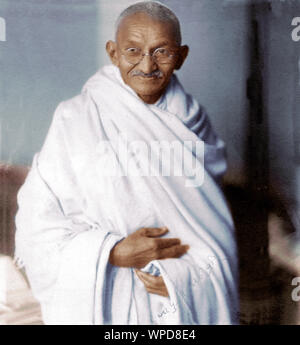 Rare studio photograph of Mahatma Gandhi taken in London, 1931, old vintage 1900s picture Stock Photo