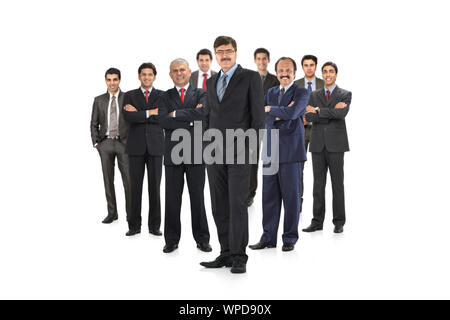 Boss leads to his team Stock Photo