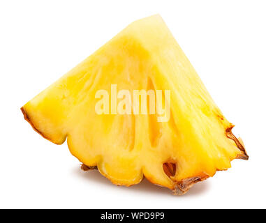 sliced mini pineapple path isolated on white Stock Photo