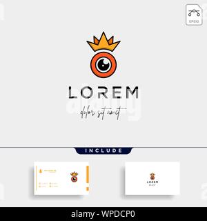 King Camera Logo Template Vector Design Icon Stock Vector